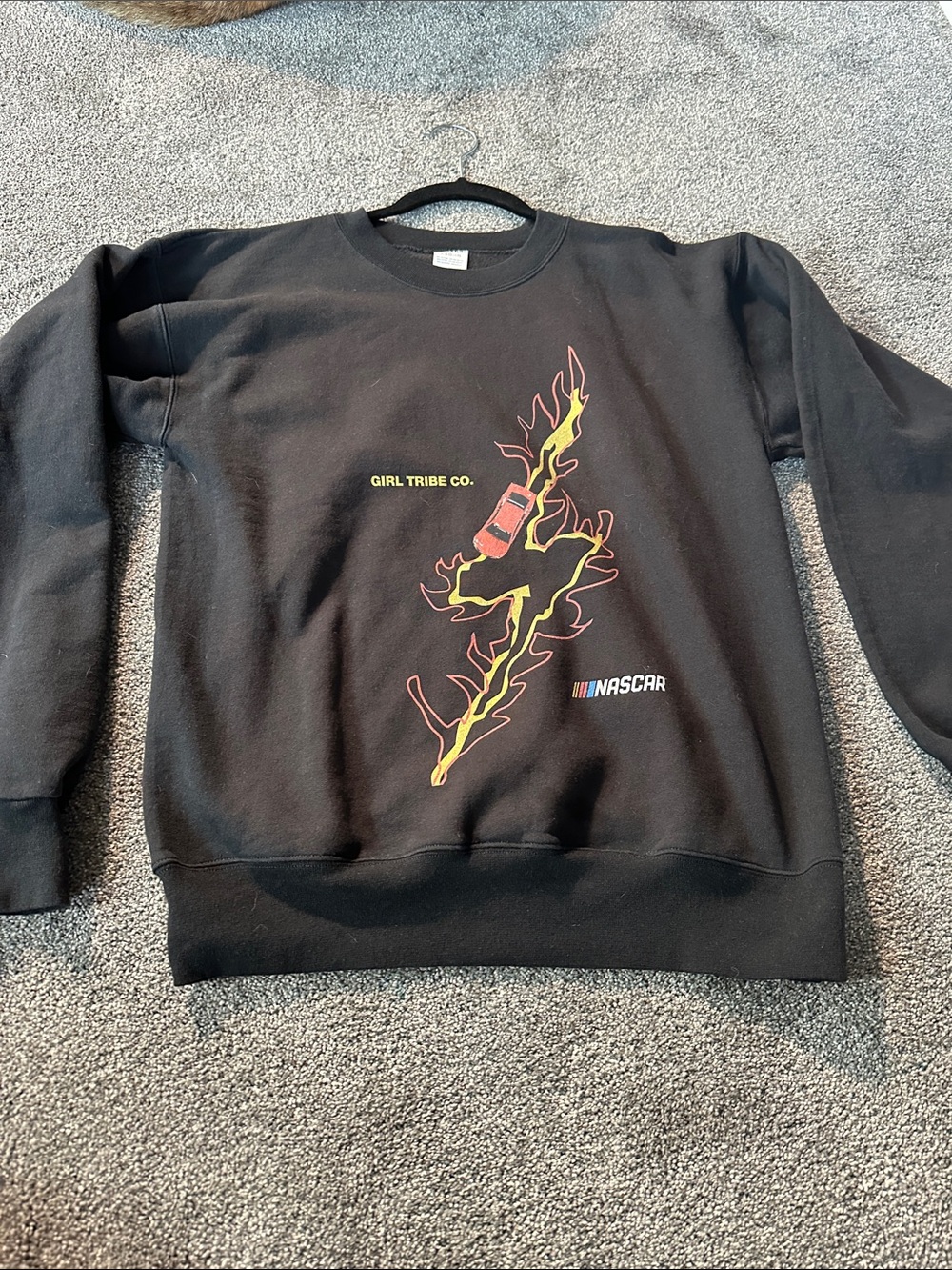 NASCAR Girl Tribe Black Graphic Crewneck Sweater